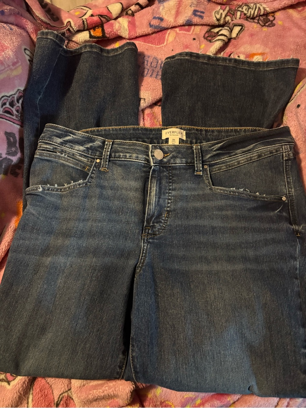 Maurices Dark Blue Wide-Leg Jeans